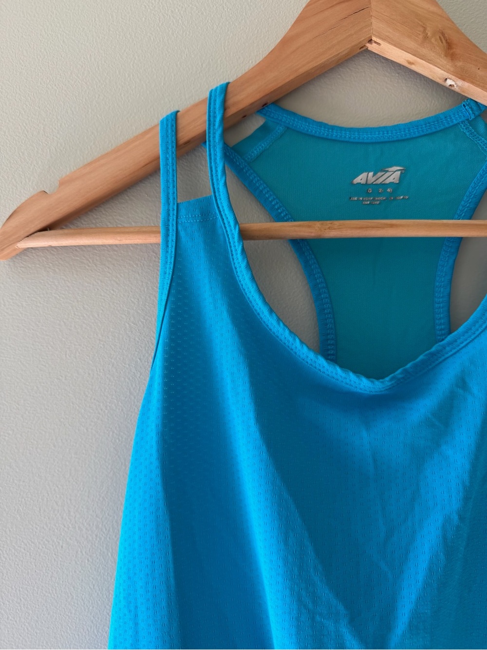 Avia Turquoise Blue Double-Strap Athletic Tank Top - Picture 2 of 4